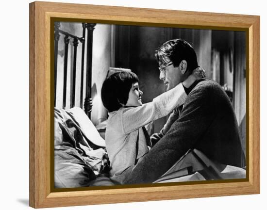 To Kill a Mockingbird, from Left: Mary Badham, Gregory Peck, 1962-null-Framed Stretched Canvas