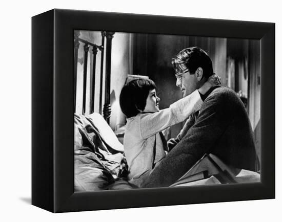 To Kill a Mockingbird, from Left: Mary Badham, Gregory Peck, 1962-null-Framed Stretched Canvas