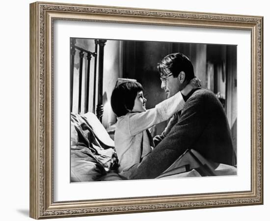 To Kill a Mockingbird, from Left: Mary Badham, Gregory Peck, 1962-null-Framed Photo