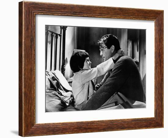 To Kill a Mockingbird, from Left: Mary Badham, Gregory Peck, 1962-null-Framed Premium Photographic Print