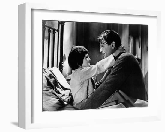 To Kill a Mockingbird, from Left: Mary Badham, Gregory Peck, 1962-null-Framed Premium Photographic Print