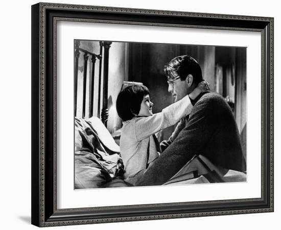 To Kill a Mockingbird, from Left: Mary Badham, Gregory Peck, 1962-null-Framed Premium Photographic Print