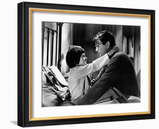 To Kill a Mockingbird, from Left: Mary Badham, Gregory Peck, 1962-null-Framed Premium Photographic Print