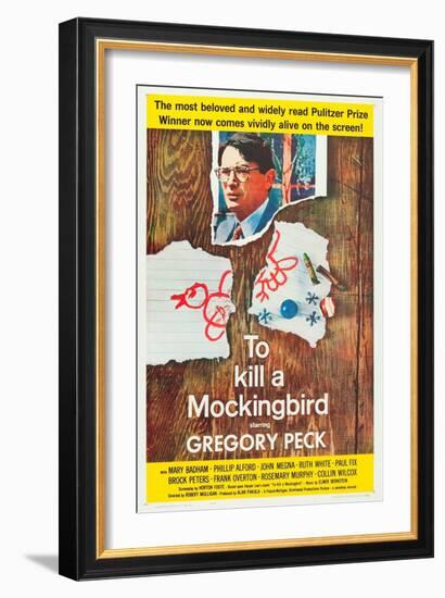 To Kill a Mockingbird, Gregory Peck, 1962-null-Framed Art Print