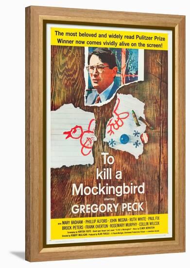 To Kill a Mockingbird, Gregory Peck, 1962-null-Framed Stretched Canvas