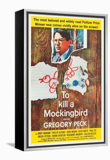 To Kill a Mockingbird, Gregory Peck, 1962-null-Framed Stretched Canvas