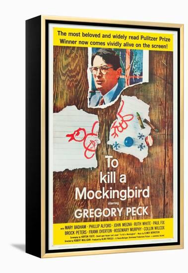 To Kill a Mockingbird, Gregory Peck, 1962-null-Framed Stretched Canvas