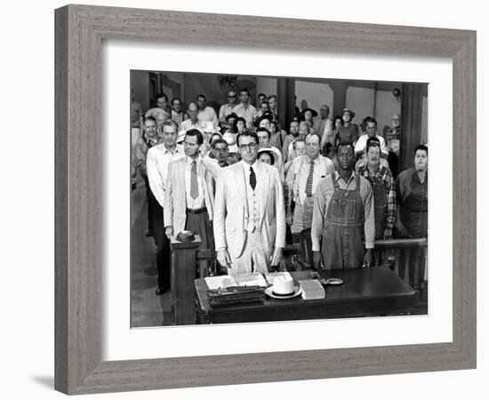 To Kill a Mockingbird, Gregory Peck, Brock Peters, 1962-null-Framed Premium Photographic Print