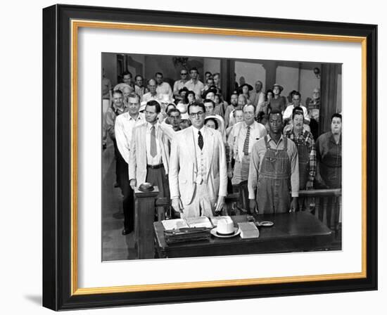 To Kill a Mockingbird, Gregory Peck, Brock Peters, 1962-null-Framed Premium Photographic Print