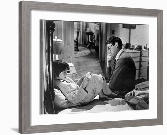 To Kill A Mockingbird, Mary Badham, Gregory Peck, 1962-null-Framed Photo