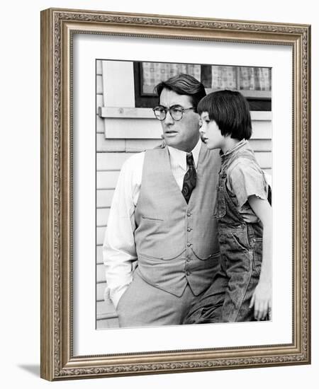 To Kill A Mockingbird, Mary Badham, Gregory Peck, 1962-null-Framed Photo