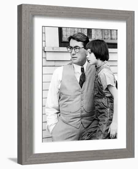 To Kill A Mockingbird, Mary Badham, Gregory Peck, 1962-null-Framed Photo