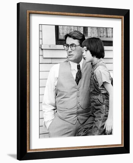 To Kill A Mockingbird, Mary Badham, Gregory Peck, 1962-null-Framed Photo