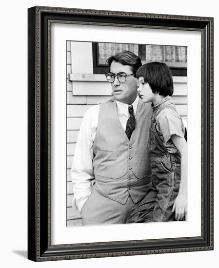 To Kill A Mockingbird, Mary Badham, Gregory Peck, 1962-null-Framed Photo