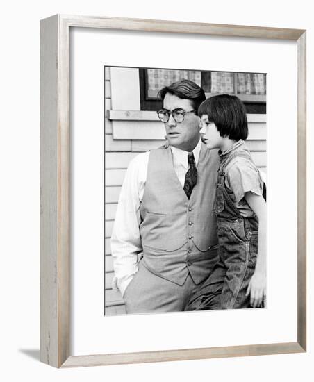 To Kill A Mockingbird, Mary Badham, Gregory Peck, 1962-null-Framed Photo