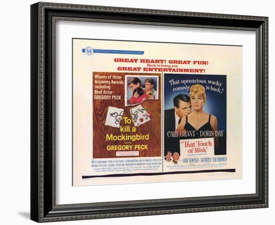 To Kill a Mockingbird/That Touch of Mink, 1967-null-Framed Art Print