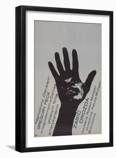 To Kill a Mockingbird, (Zabic Drozda), Polish poster, Brock Peters, 1962-null-Framed Art Print