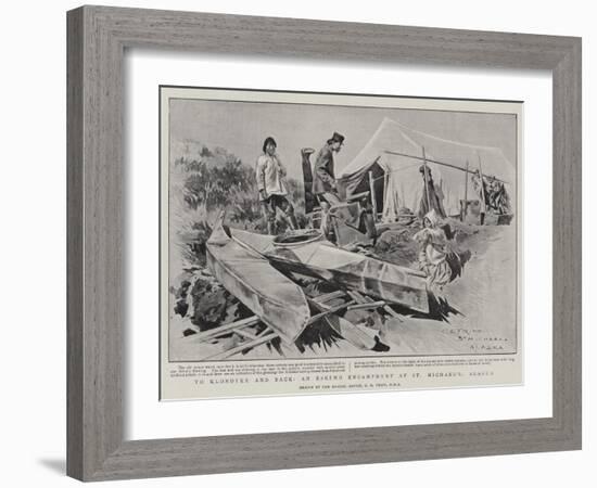 To Klondyke and Back, an Eskimo Encampment at St Michael'S, Alaska-Charles Edwin Fripp-Framed Giclee Print