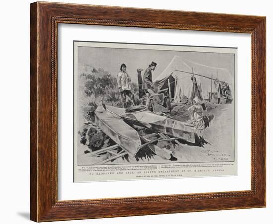 To Klondyke and Back, an Eskimo Encampment at St Michael'S, Alaska-Charles Edwin Fripp-Framed Giclee Print