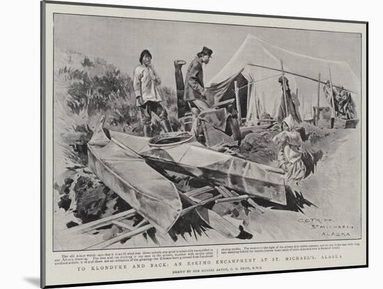 To Klondyke and Back, an Eskimo Encampment at St Michael'S, Alaska-Charles Edwin Fripp-Mounted Giclee Print