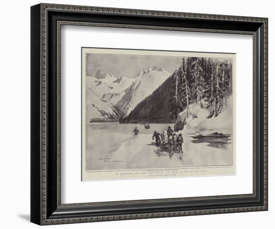 To Klondyke for Gold, View Below the Canon on the Stikine River-Charles Edwin Fripp-Framed Giclee Print