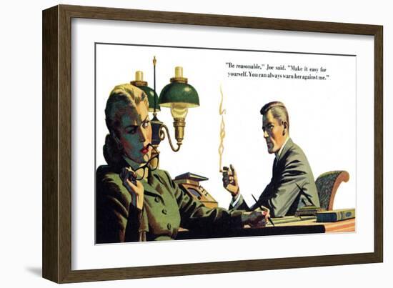 To Live Forever  - Saturday Evening Post "Men at the Top", April 18, 1953 pg.21-James Bingham-Framed Giclee Print