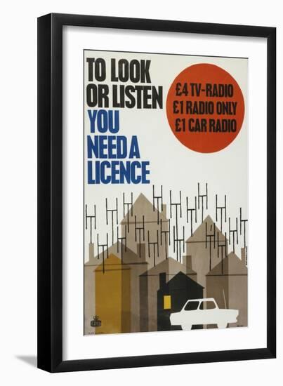 To Look or Listen You Need a Licence-Wendy Manders-Framed Art Print