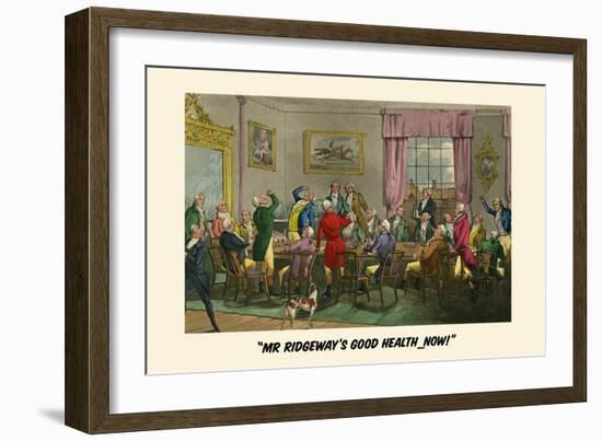 To Mr. Ridgeway's Good Heath-Henry Thomas Alken-Framed Art Print