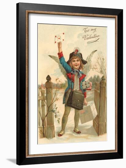 To My Valentine, Cupid as Messenger-null-Framed Art Print