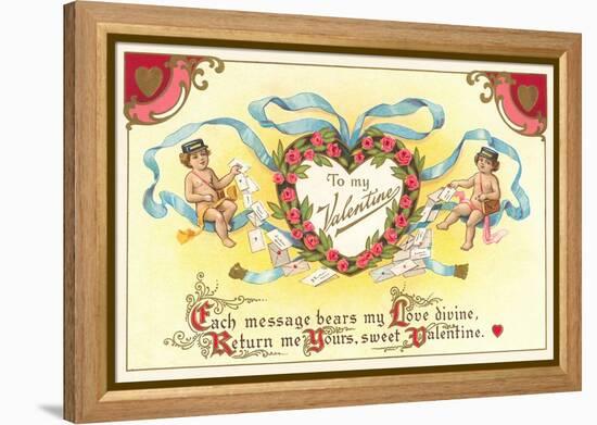 To My Valentine, Cupid Mailmen-null-Framed Stretched Canvas