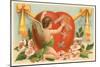 To My Valentine, Cupid Repairing Heart-null-Mounted Art Print