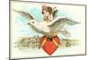 To My Valentine, Cupid Riding Dove-null-Mounted Art Print