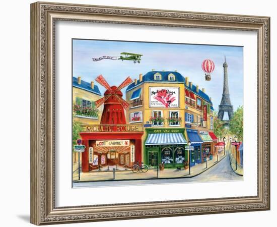 To Paris with Love II-Marilyn Dunlap-Framed Art Print