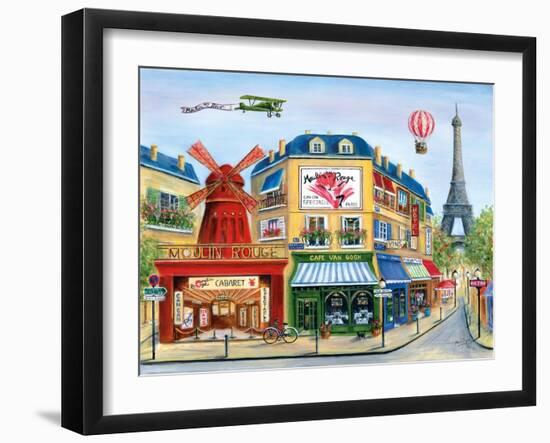 To Paris with Love II-Marilyn Dunlap-Framed Art Print