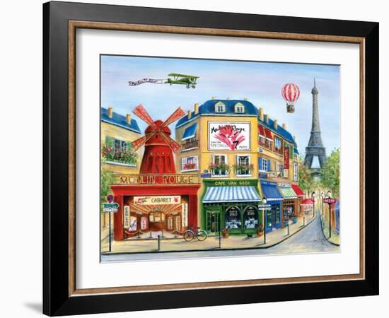 To Paris with Love II-Marilyn Dunlap-Framed Art Print