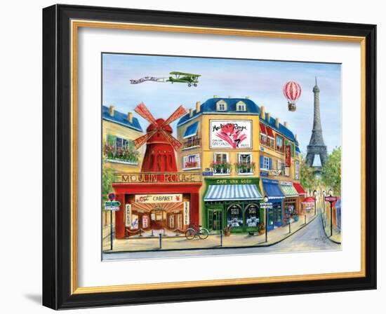 To Paris with Love II-Marilyn Dunlap-Framed Art Print