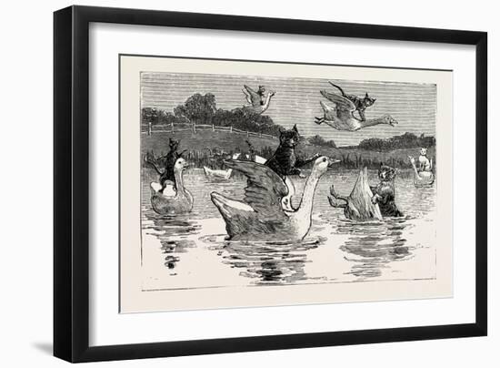 To Show Them His Poultry, He Turned Them All Loose, 1890-null-Framed Giclee Print