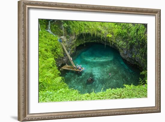 To Sua Ocean Trench in Upolu, Samoa, South Pacific, Pacific-Michael Runkel-Framed Photographic Print