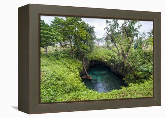 To Sue Ocean Trench in Upolu, Samoa, South Pacific-Michael Runkel-Framed Premier Image Canvas