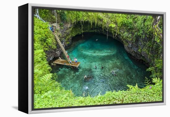 To Sue Ocean Trench in Upolu, Samoa, South Pacific-Michael Runkel-Framed Premier Image Canvas