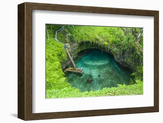 To Sue Ocean Trench in Upolu, Samoa, South Pacific-Michael Runkel-Framed Photographic Print