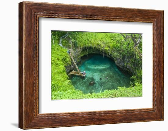 To Sue Ocean Trench in Upolu, Samoa, South Pacific-Michael Runkel-Framed Photographic Print