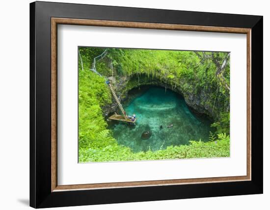 To Sue Ocean Trench in Upolu, Samoa, South Pacific-Michael Runkel-Framed Photographic Print