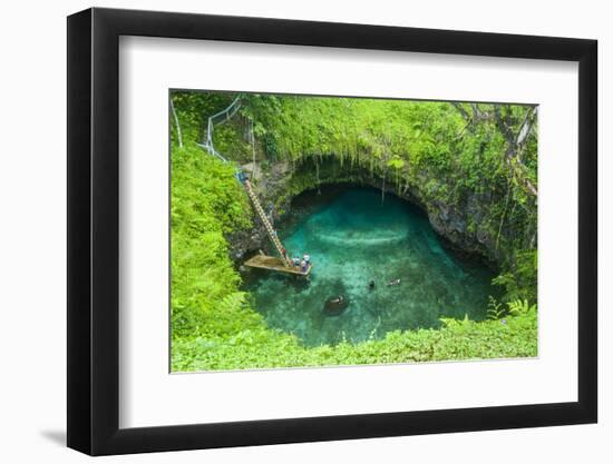 To Sue Ocean Trench in Upolu, Samoa, South Pacific-Michael Runkel-Framed Photographic Print