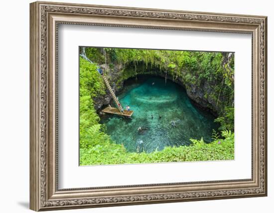 To Sue Ocean Trench in Upolu, Samoa, South Pacific-Michael Runkel-Framed Photographic Print