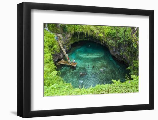 To Sue Ocean Trench in Upolu, Samoa, South Pacific-Michael Runkel-Framed Photographic Print