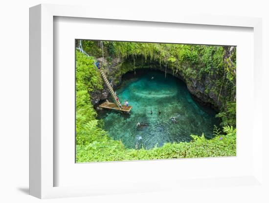 To Sue Ocean Trench in Upolu, Samoa, South Pacific-Michael Runkel-Framed Photographic Print