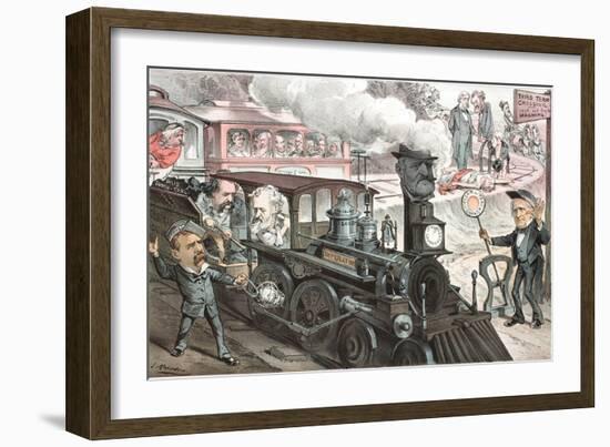 To the Chicago Convention, 1880-Joseph Keppler-Framed Giclee Print