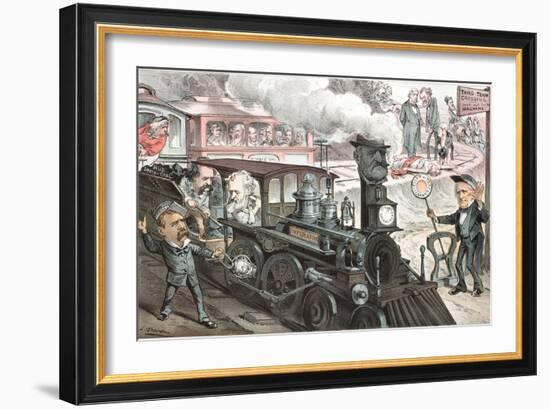 To the Chicago Convention, 1880-Joseph Keppler-Framed Giclee Print