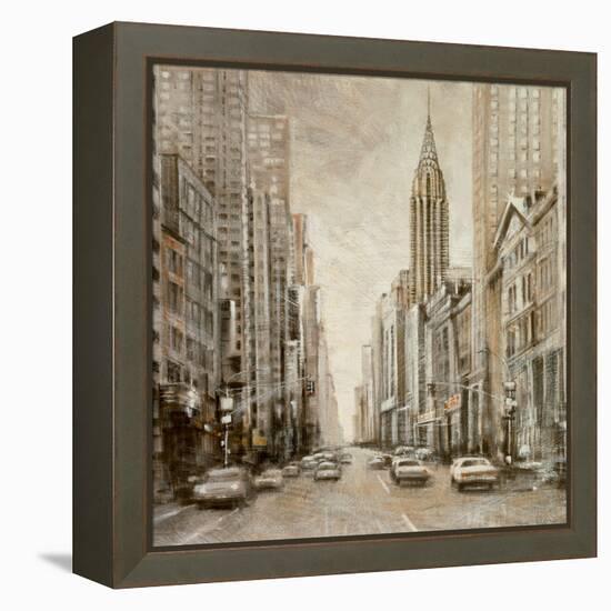 To the Chrysler Building-Matthew Daniels-Framed Stretched Canvas